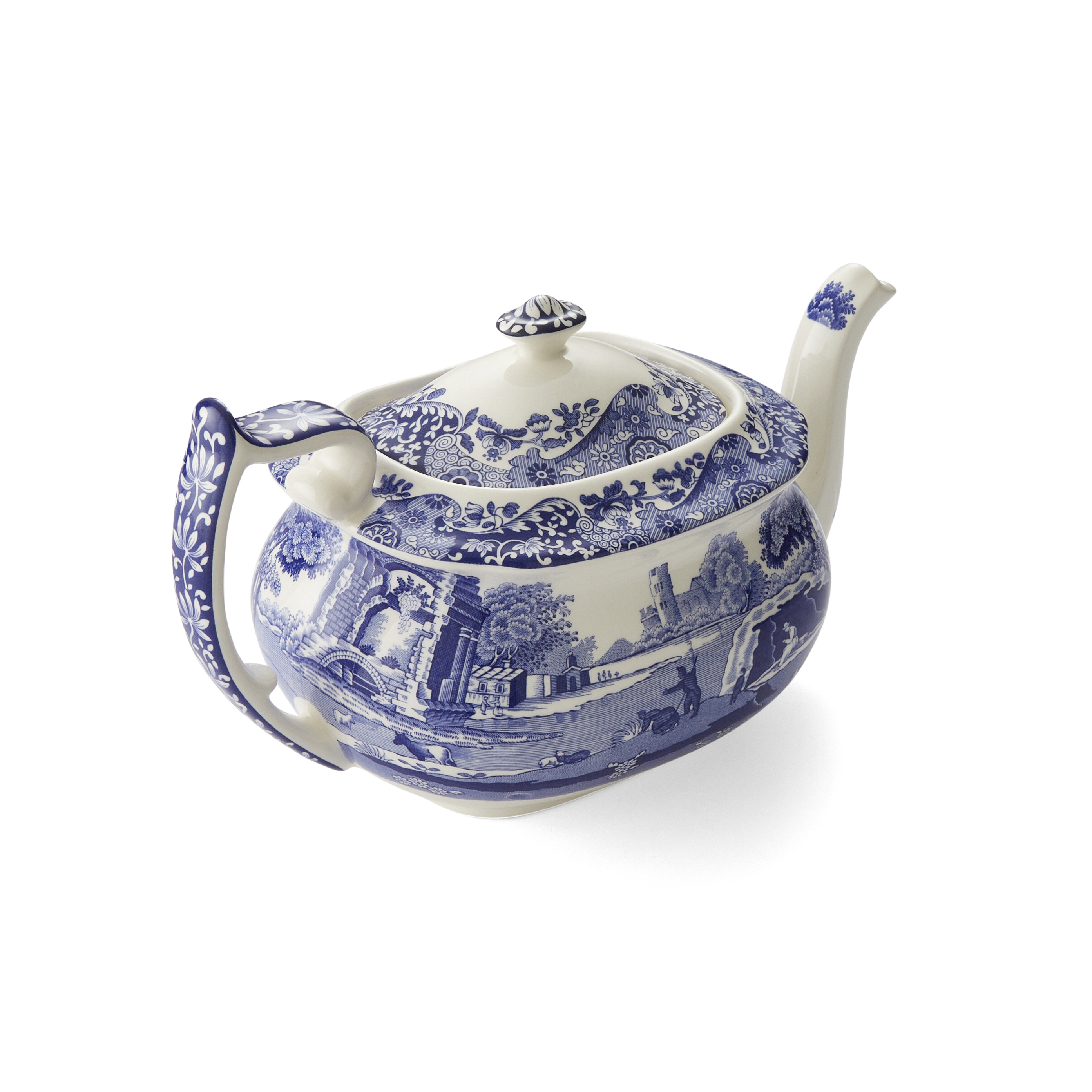 Blue Italian Teapot  2.5 Pint image number null